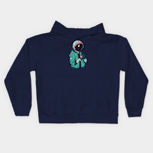 Cool Cyberpunk Astronaut Illustration Kids Hoodie